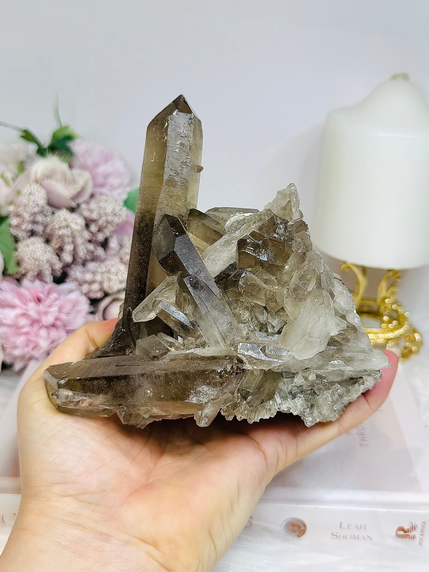 Brazilian Smokey Quartz Cluster 728g 13cm