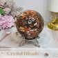 Large Money Agate Sphere on Stand 432g
