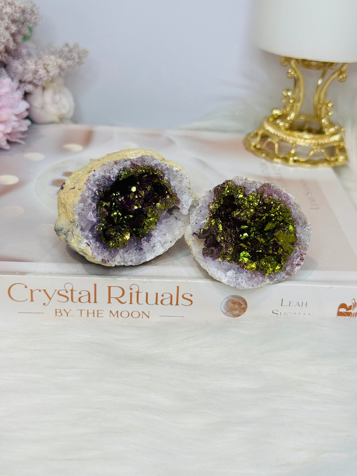 Aura Druzy Moroccan Geode (dyed) 193g