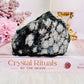 Natural Large Chunky 10cm 366grams Snowflake Obsidian Freeform