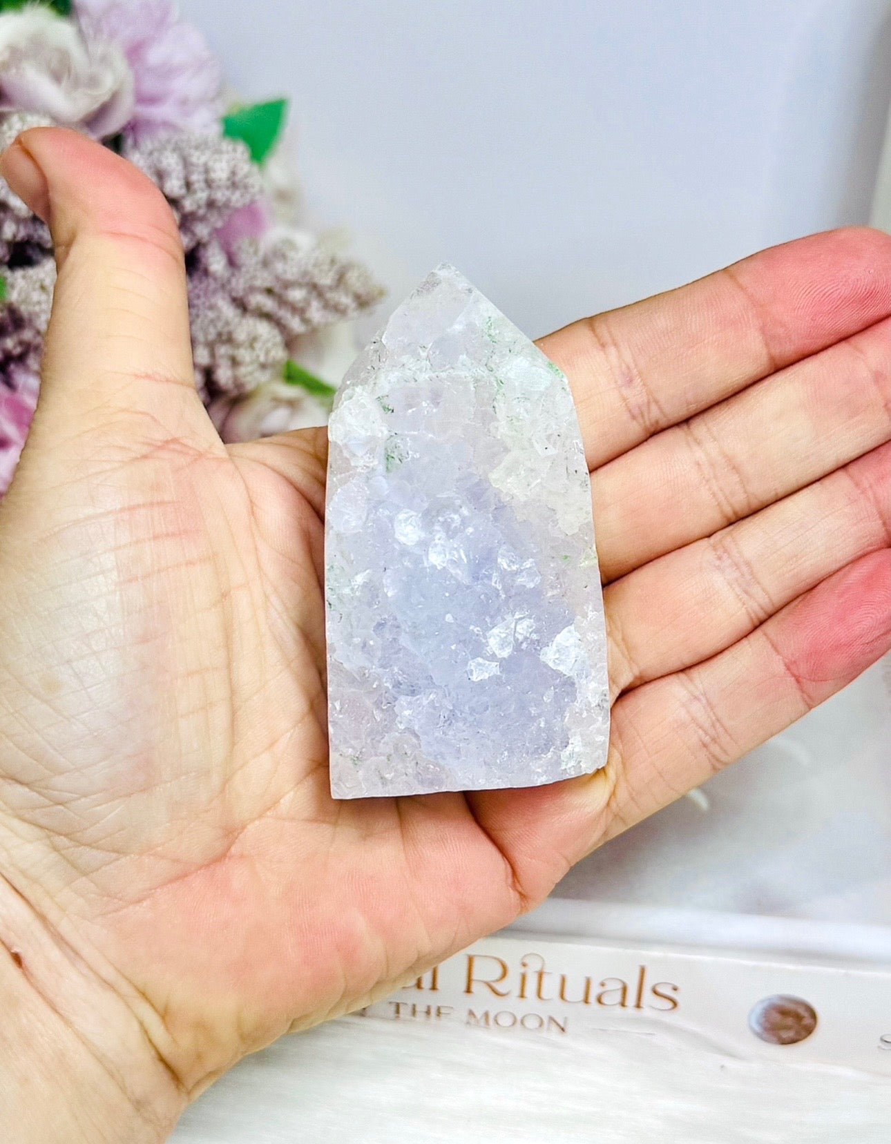Druzy Blue Lace Agate Tower 7cm