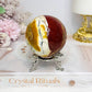 Large Mookaite Jasper Sphere on Stand 330g