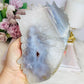 Large Druzy Agate Carved Indian Head On Stand 17cm