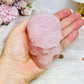 Large Rose Quartz Filigree Skull 8.5cm 407g