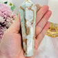 Stunning Caribbean Calcite Carved Wand | Tower 18cm Inc Stand