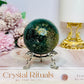 Green Ocean Jasper Sphere on Stand 255g