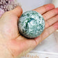 Druzy Moss Agate Sphere On Stand 172g