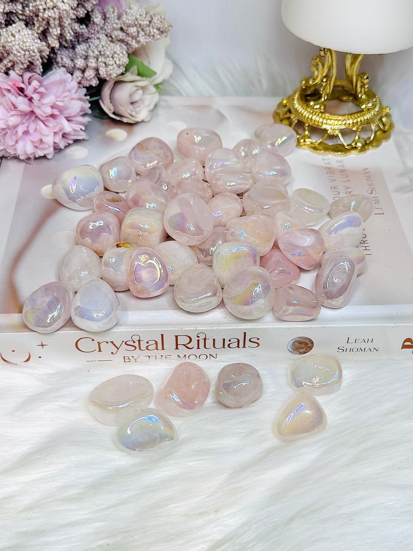 Rose Quartz Angel Aura Small Tumbles $4 each