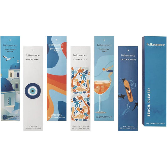 Folkessence 120 Incense Stick ‘Beach’ Gift Pack