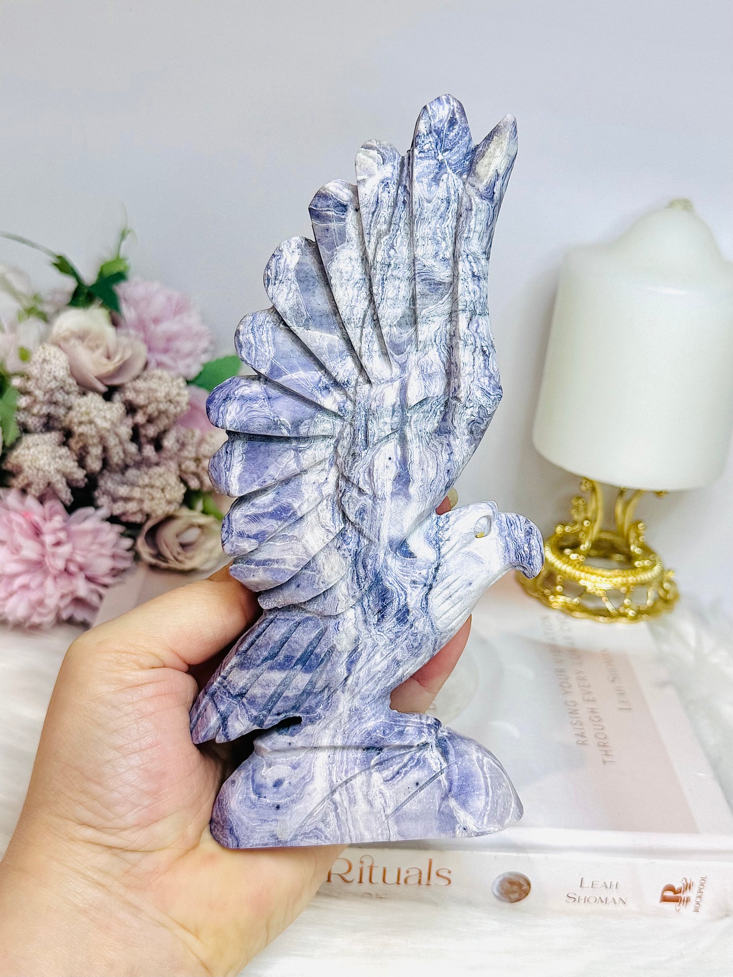 Tiffany Stone Carved Eagle | Bird 18cm 641g