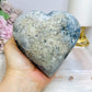 Deep Blue Celestite Cluster Heart 1.5KG 10.5cm