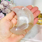Pink Amethyst In Quartz Moon 8.5cm On Stand