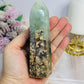 Large Green Brecciated Fluorite Tower 13cm