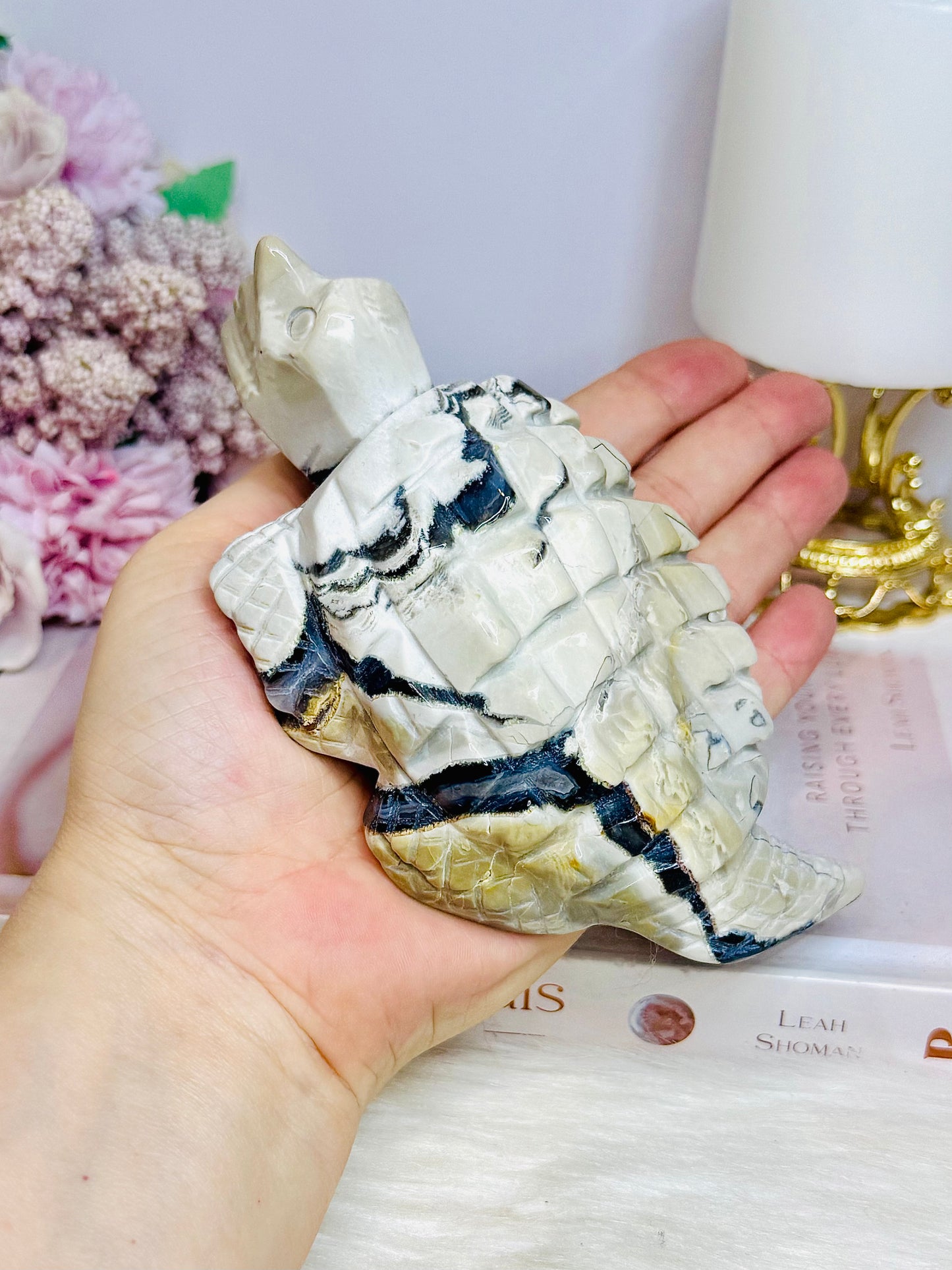 Large Volcanic Agate Turtle 16cm
