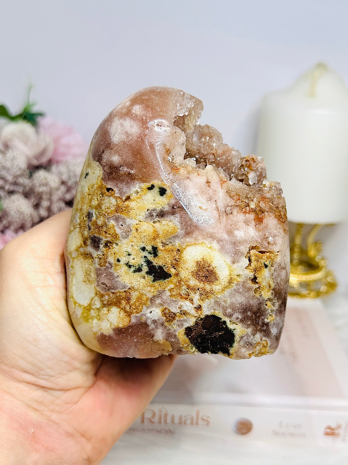 Large Pink Amethyst Druzy Freeform 10cm 788g
