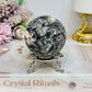 Druzy Black Sphalerite Sphere on Stand 260g