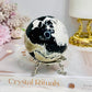Large Volcano Agate Sphere (UV Reactive) On Stand 379g