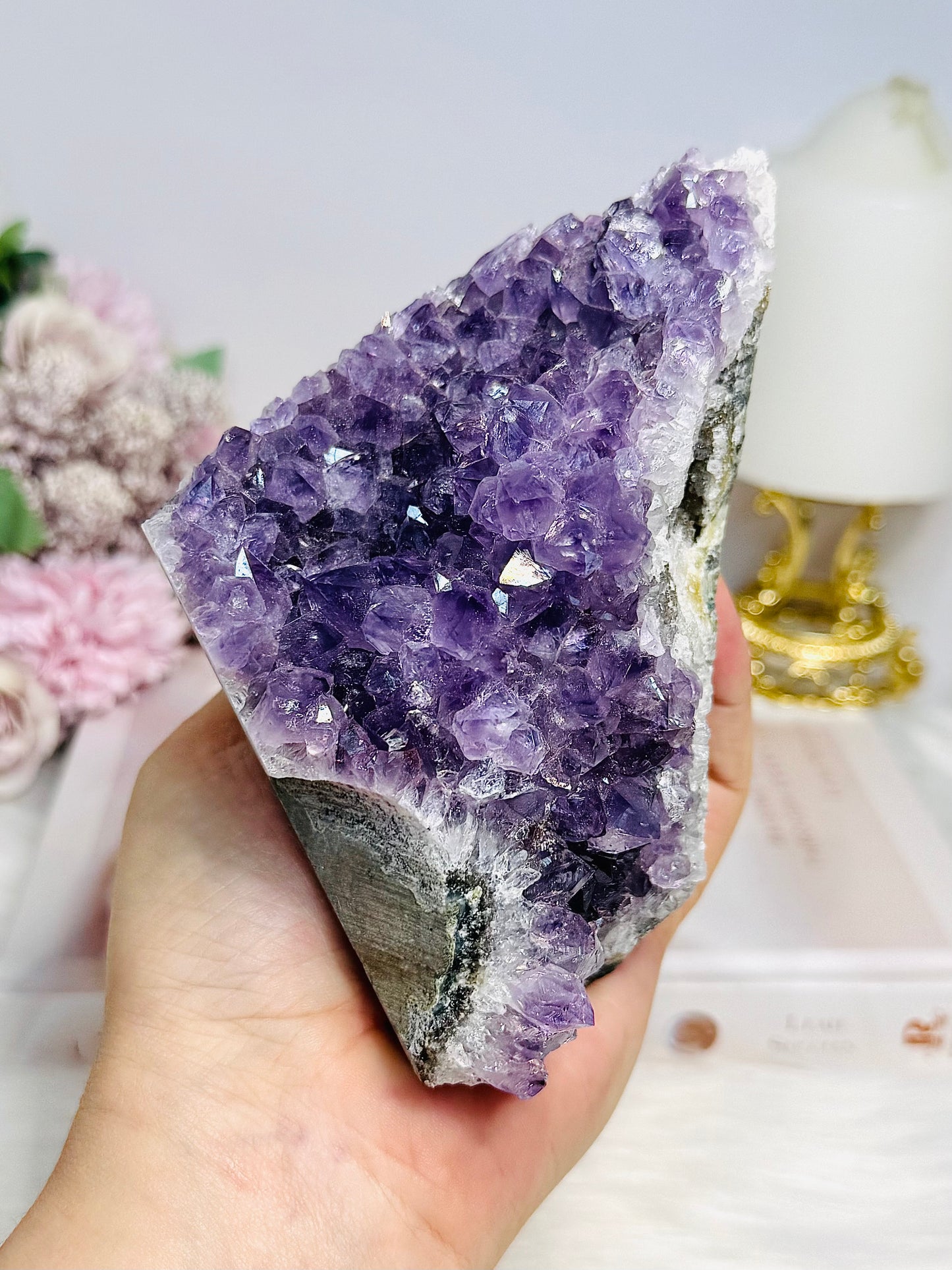 Natural Amethyst Base Cut Cluster 13cm 940g