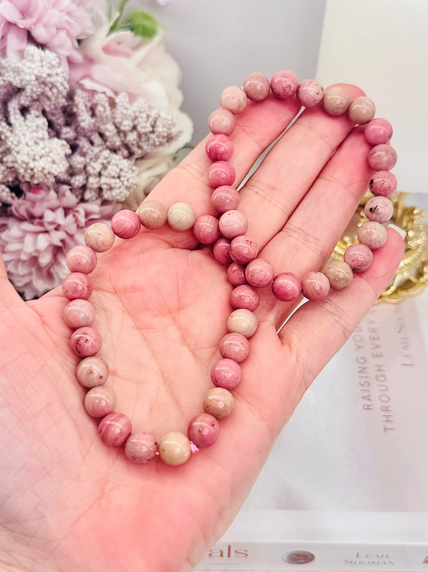 Pink Rhodonite Bracelet In Gift Bag $20 each x