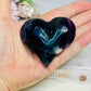 Chunky Feather Fluorite Heart on Stand 6.5cm