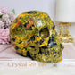 Huge Natural Stone Carved Realgar Skull 1.6KG