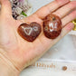 High Grade Shimmering Sunstone with Moonstone Heart & Palm Stone Set
