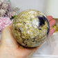 Large Chevron Amethyst Sphere on Stand 926g
