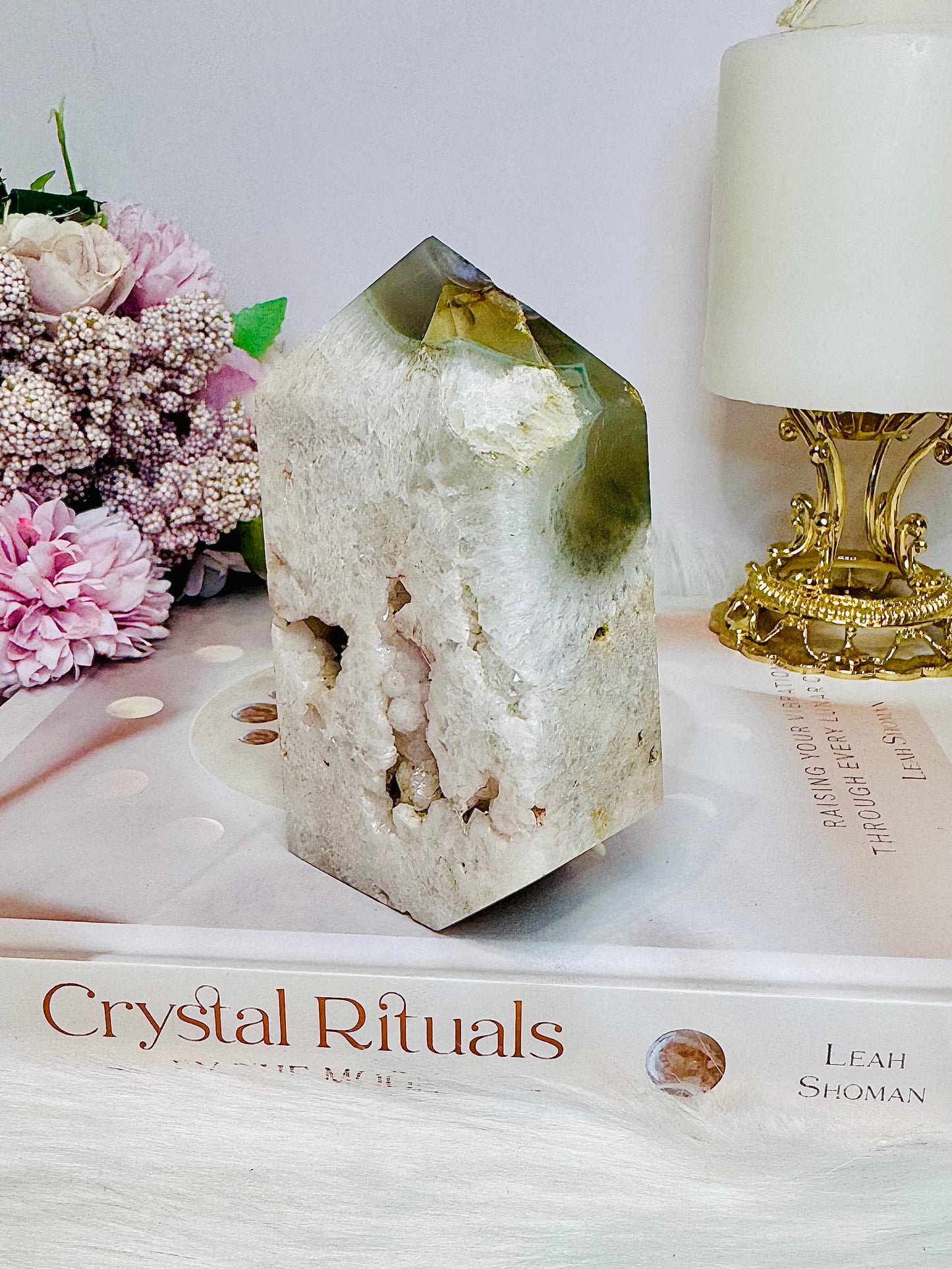 Chunky Druzy Agate Tower 10.5cm