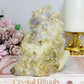 Large 683gram Aura Quartz Owl ~ See Back For Amazing Cluster Detail