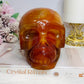 Huge Carnelian Carved Skull 14cm 2.14KG ~ Reduced as surface crack