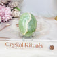 Green Moonstone Palm Stone (stand is display only)
