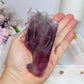 Purple Fluorite Carved Dragon 11cm 394g