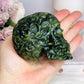 Green Jade Filigree Carved Skull 9cm