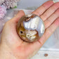Flower Agate Druzy Sphere on Stand 250g