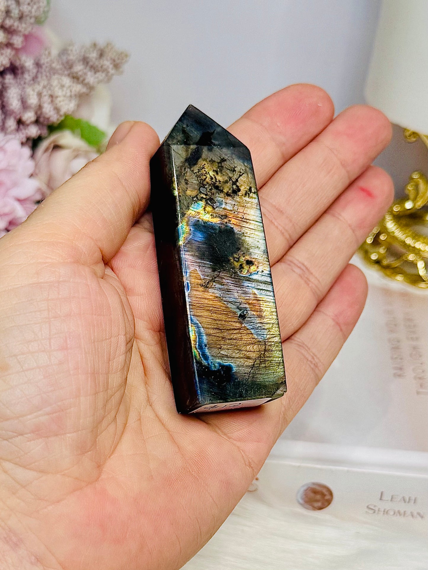 High Grade Labradorite Tower Full of Flash 8cm