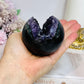 Large Druzy Amethyst Sphere on Stand 405g