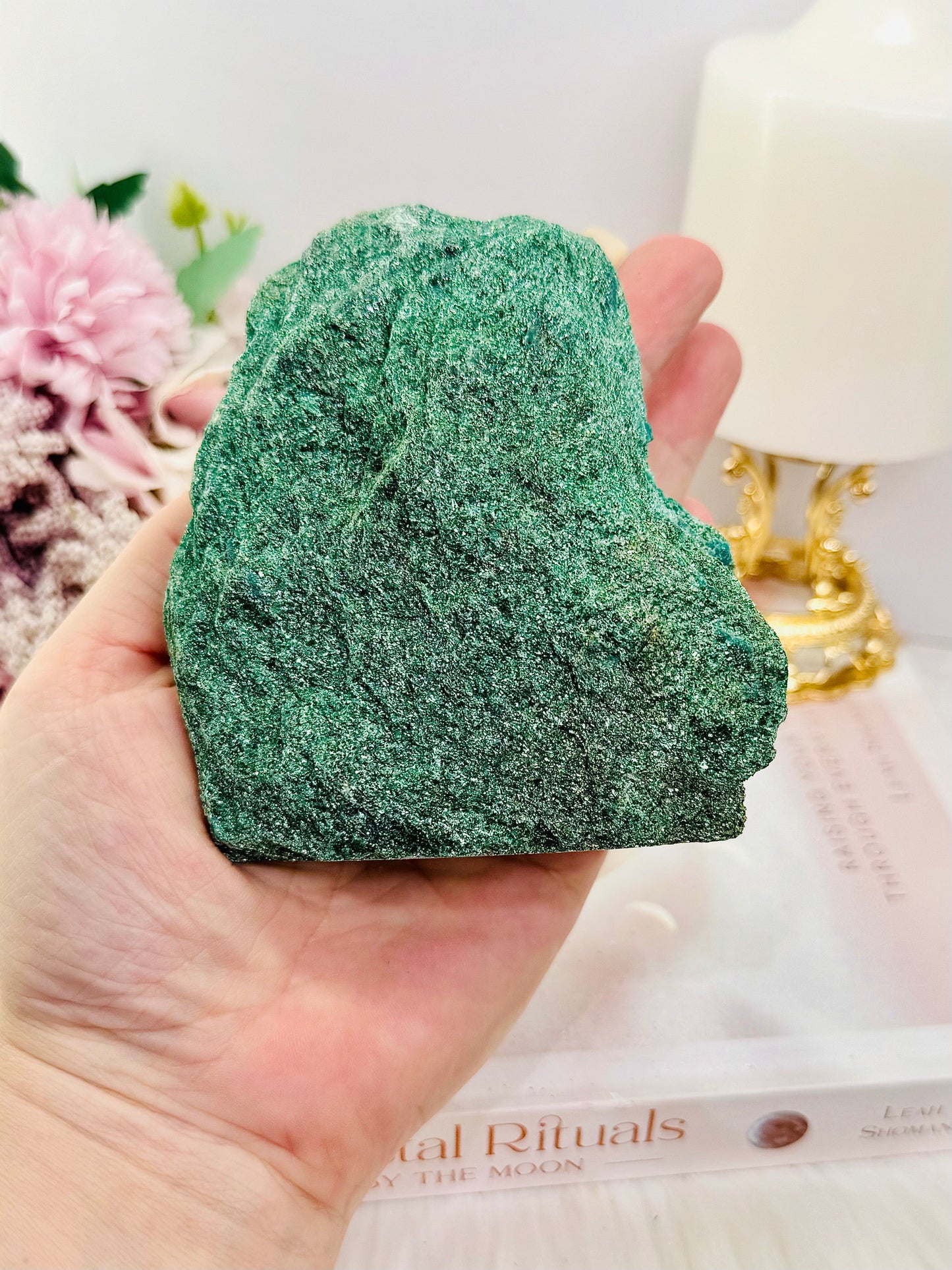 Natural Sparkling Green Mica Specimen 476grams