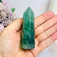 Green Fluorite Tower with Rainbows 8cm