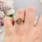 Beautiful Citrine Adjustable Silver Plated Ring In Gift Bag