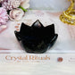 Smokey Quartz Carved Lotus Bowl 7.5cm
