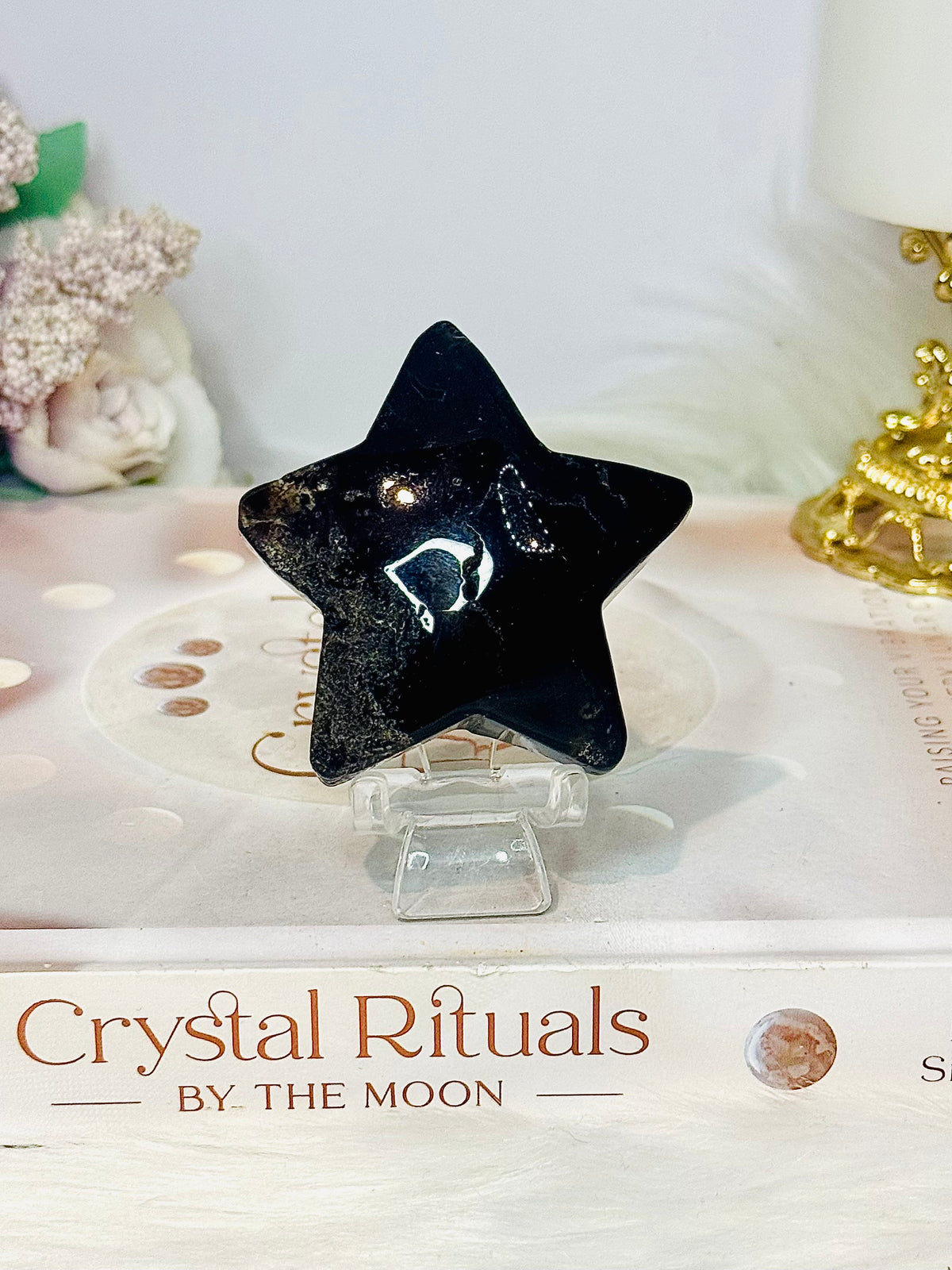 Chunky Black Agate Star