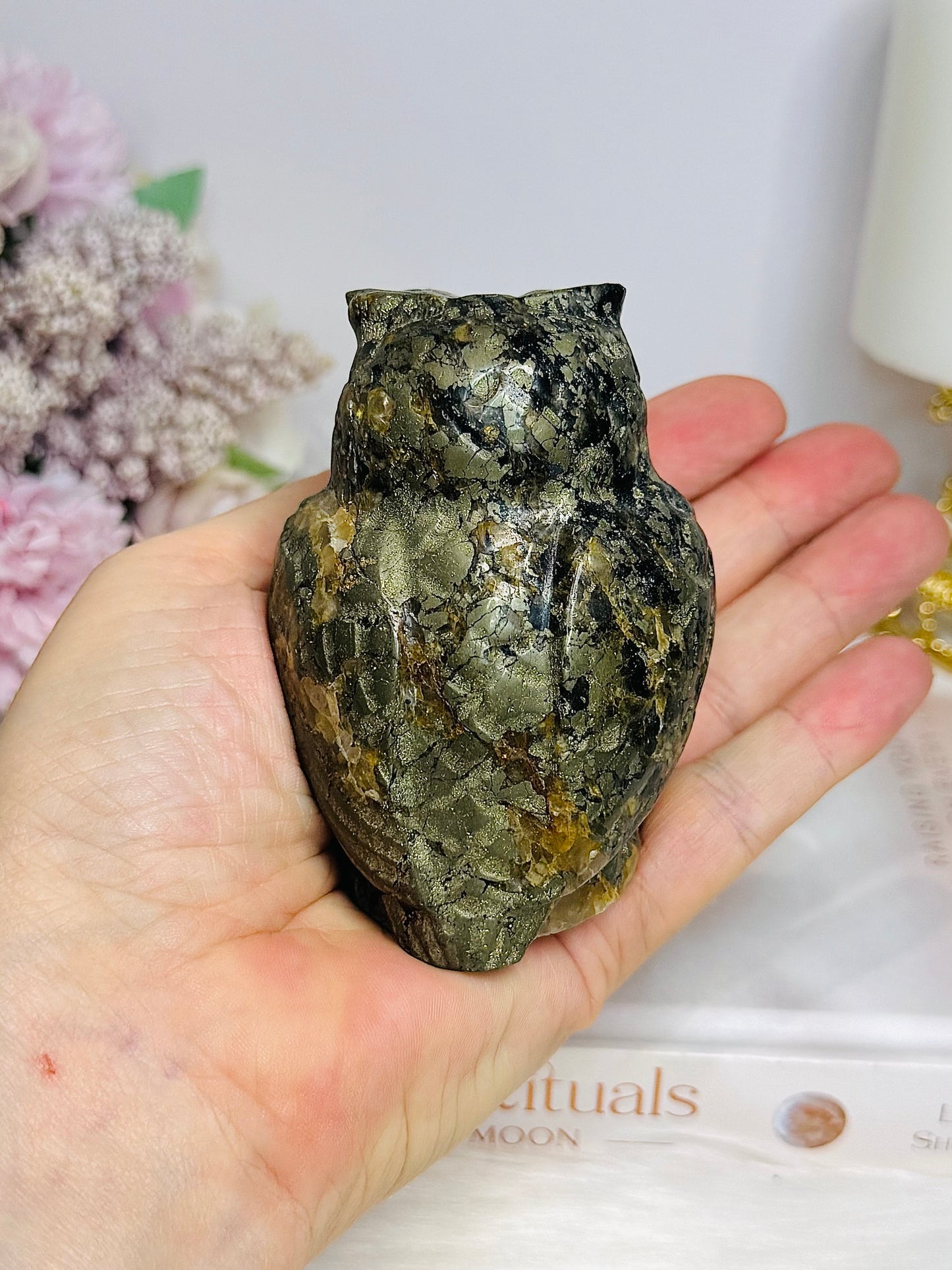 Large Pyrite Owl 8cm 461g