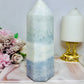 Huge 17cm Chunky Blue Calcite Tower 902g