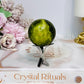 Natural Green Opal Sphere on Stand 87g