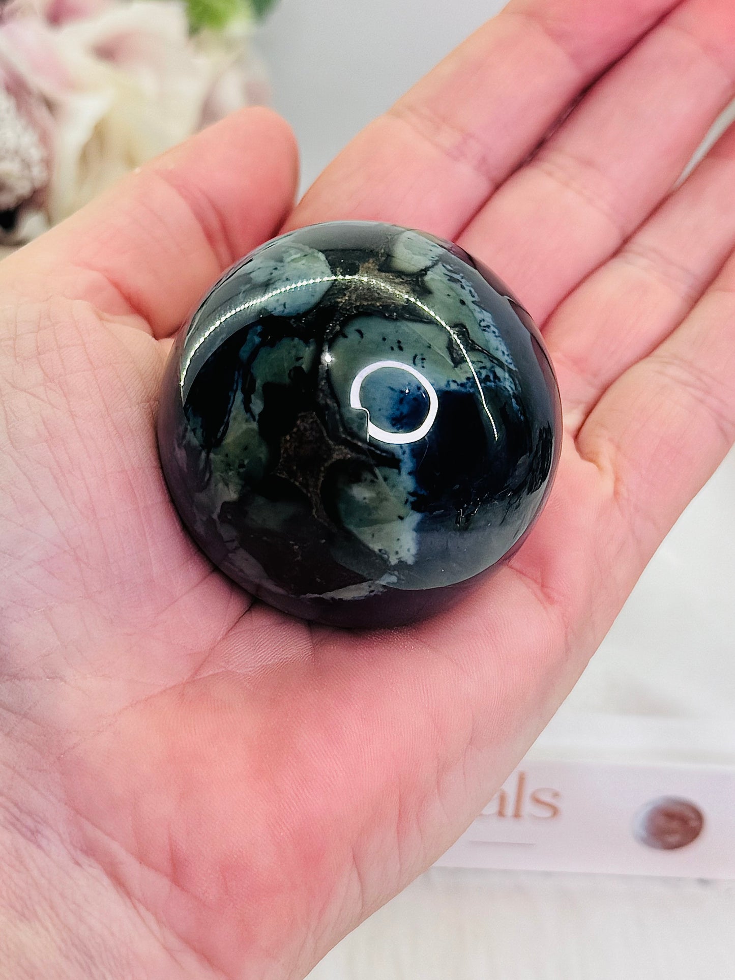 Remove Negative Thoughts ~ Rare & Incredible 5cm High Grade Vivianite Sphere on Stand