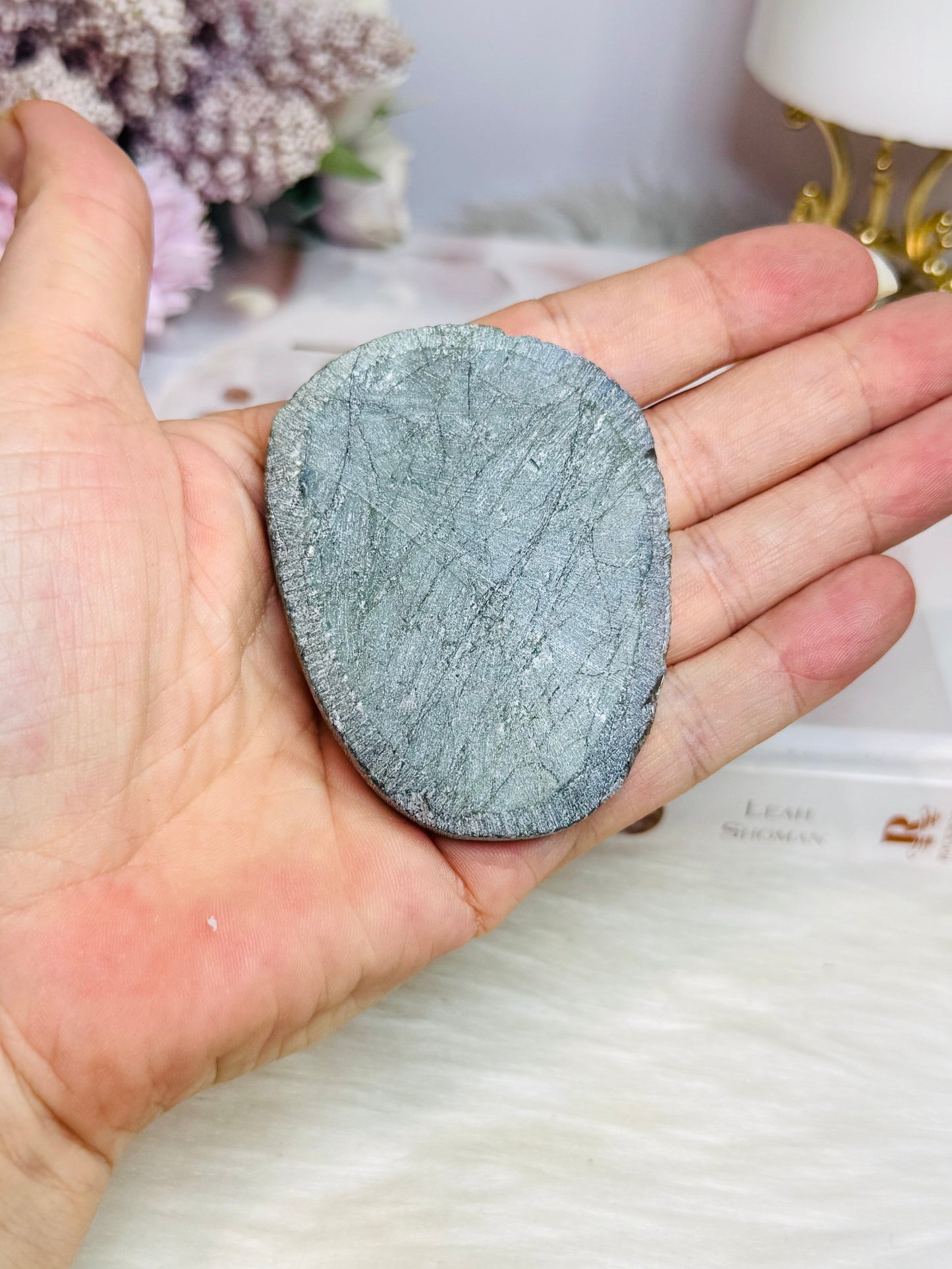 Labradorite Crab Carving 7cm (slab not polished)