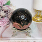 Large Rhodonite Sphere 798gram On Stand