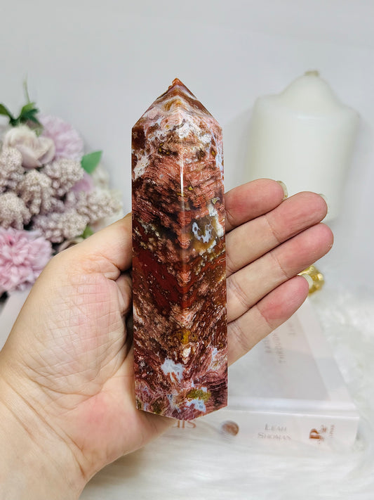 Druzy Ocean Jasper Tower 14cm