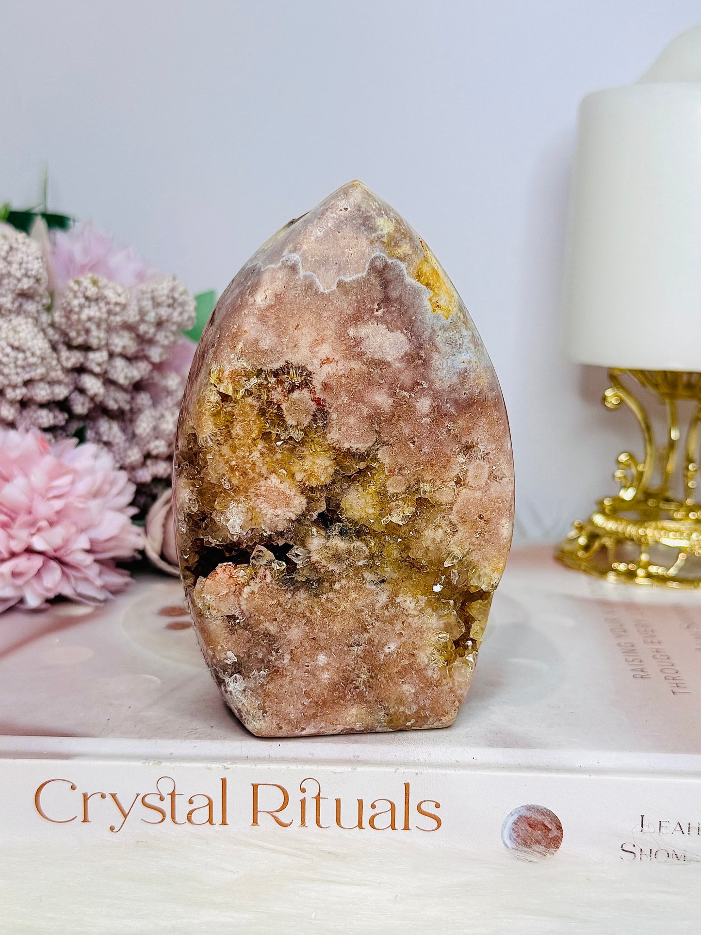 Chunky Druzy Pink Amethyst Flame 12cm