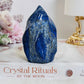 Gorgeous 302gram Lapis Lazuli Carved Flame